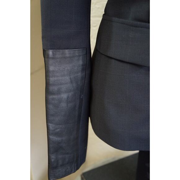 MAJE Women's Dulk Black Leather Trim Pant Suit size 38 Pants size 30 - Picture 6 of 13